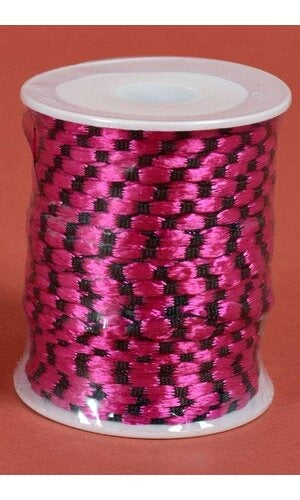 3MM X 50YDS KNOT CORD BLACK/FUCHSIA